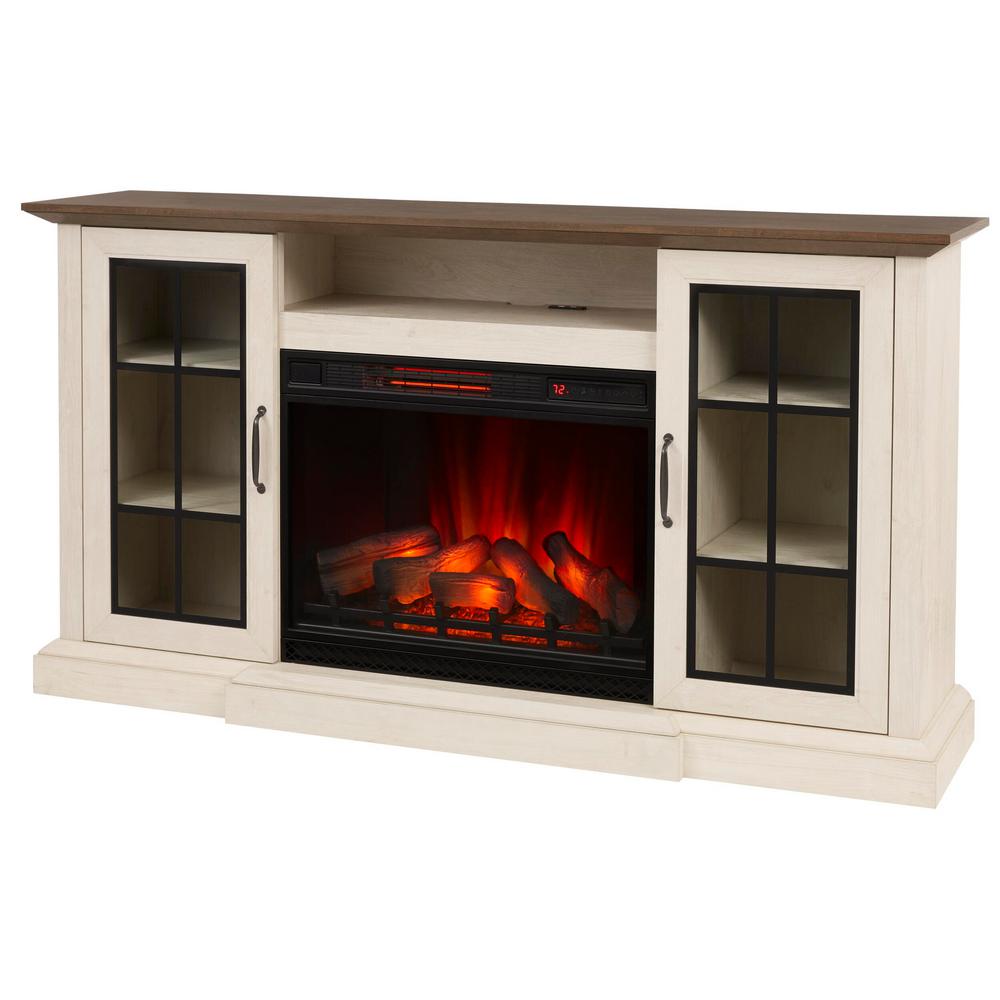 White Electric Fireplaces Fireplaces The Home Depot
