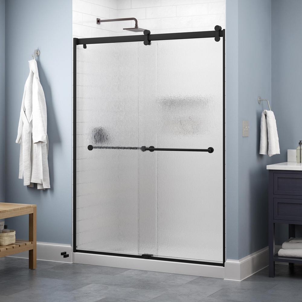 Delta Everly 60 In X 71 In Contemporary Sliding Frameless Shower Door