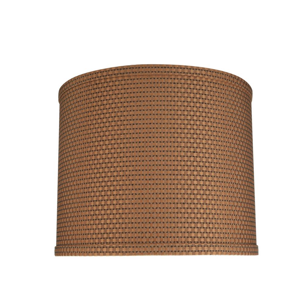 Aspen Creative Corporation 12 In X 10 Brown Hardback Drum Aspen Creative Corporation 12 In X 10 Brown Hardback Drum Cylinder Lamp