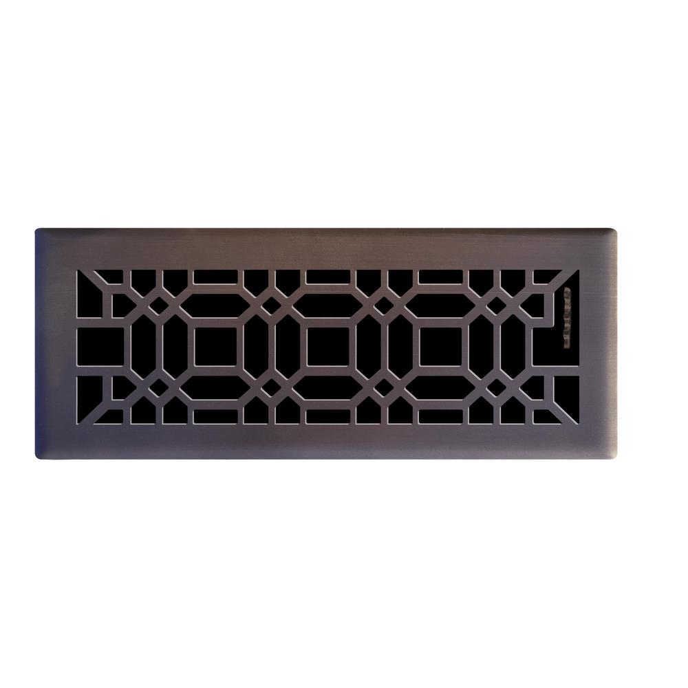 Oil Rubbed Bronze Registers Grilles Hvac Parts Accessories 4 In X 12 Oriental Floor Registerin Oil Rubbed Bronze