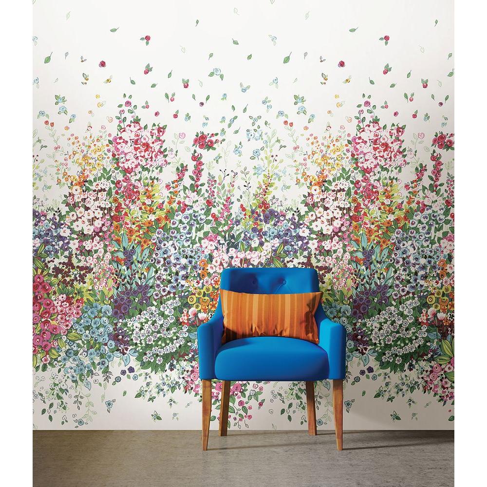 Brewster 108 in. H x 72 in. W Meadow Multicolor Wall Mural265701863
