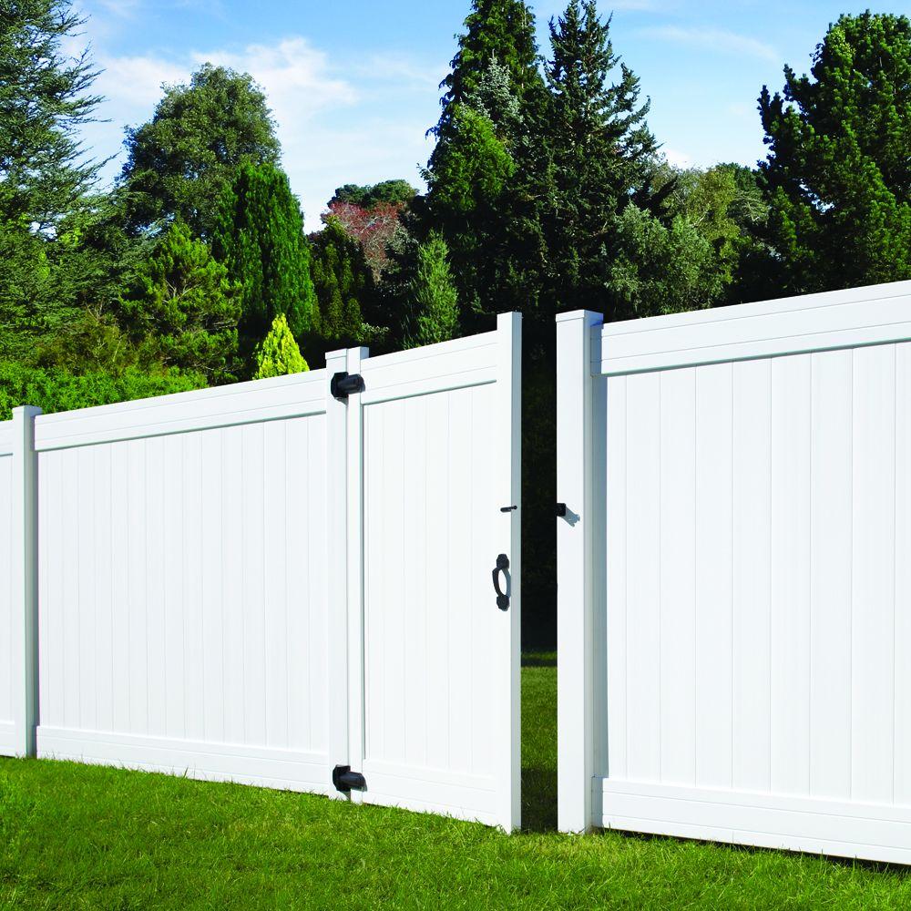 White Fairfax Vinyl Privacy Fence Gate 3 5 X 6 Ft Strong Durable Uv