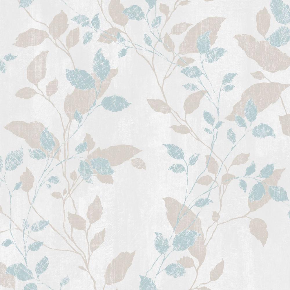 Graham Brown Vermeil Leaf Aqua Green And Beige Removable Graham Brown Vermeil Leaf Aqua Green And Beige Removable Wallpaper
