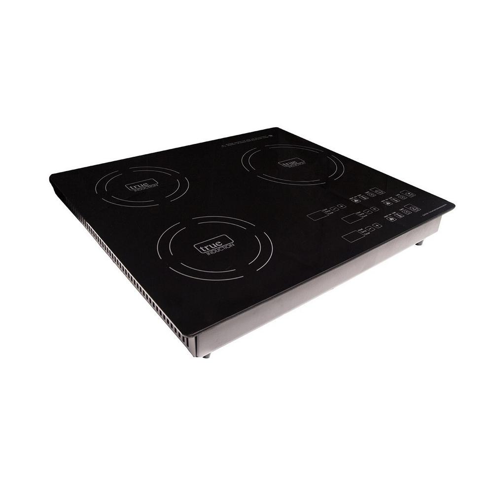 True Induction 23 25 In Triple Burner Induction Cooktop In Black