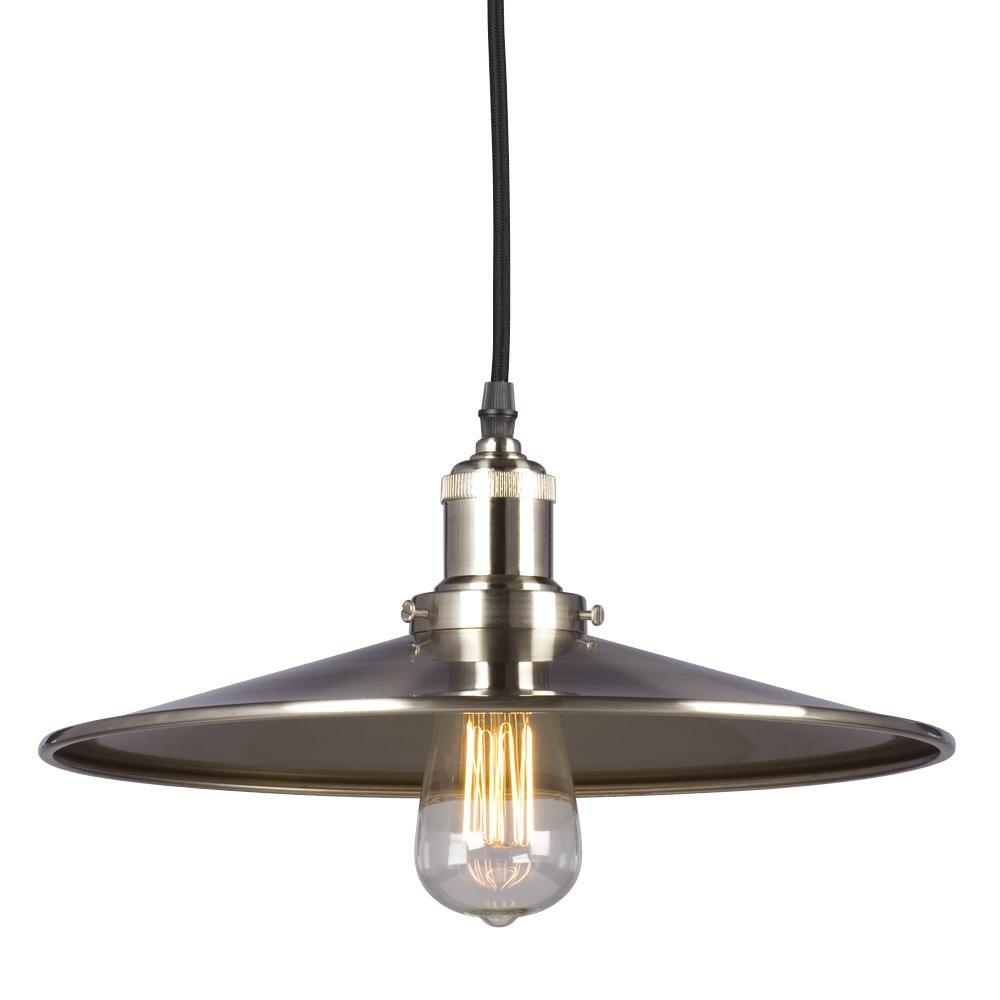 Filament Design Egan 1-Light Brushed Nickel Pendant-CLI-XY257742 - The Home Depot