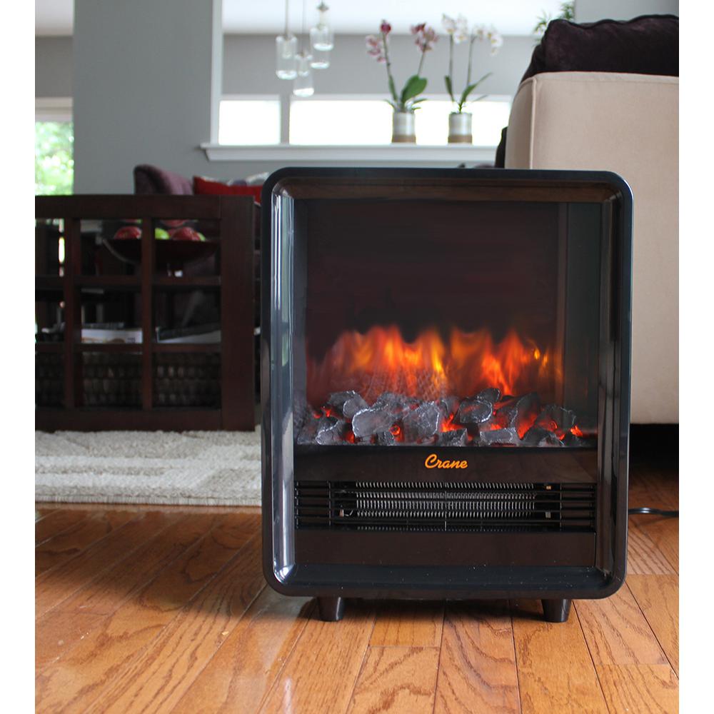 Crane 1500 Watt Mini Fireplace Heater Black - Crane Mini Fireplace Heater White Crane 1500 Watt Mini Fireplace Heater Black - Crane Mini Fireplace Heater White