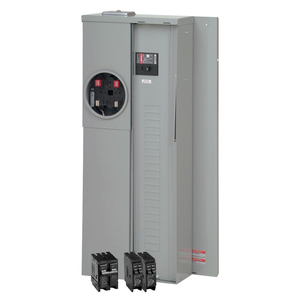 Eaton 200 Amp 20Space 40Circuit Overhead/Underground Meter Breaker