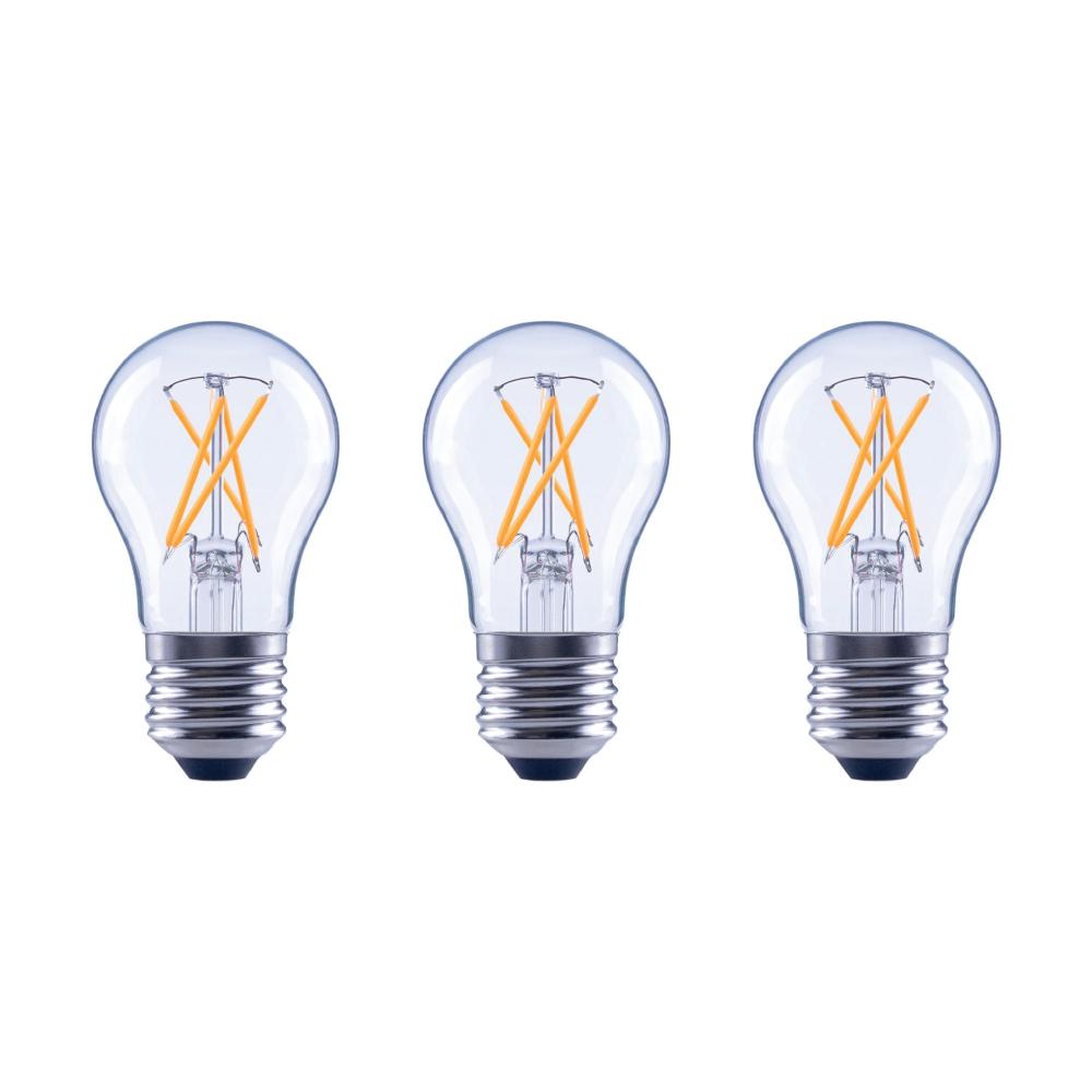 Ecosmart 40 Watt Equivalent A15 Dimmable Clear Glass Decorative Filament Vintage Led Light Bulb Daylight 3 Pack Fg 03140 The Home Depot