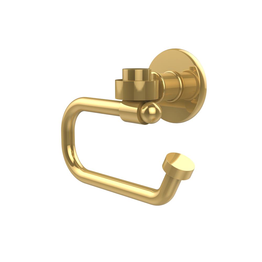 Allied Brass Continental Collection Europen Style Single Post Toilet   Unlacquered Brass Allied Brass Toilet Paper Holders 2024e Unl 64 1000 