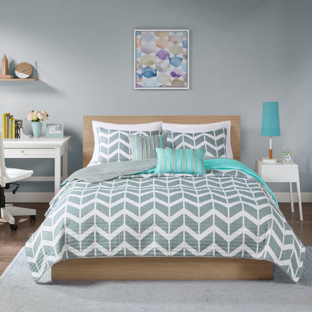 Alpha Home Bed Quilt Bedspread And Coverlet Teal Queen Size