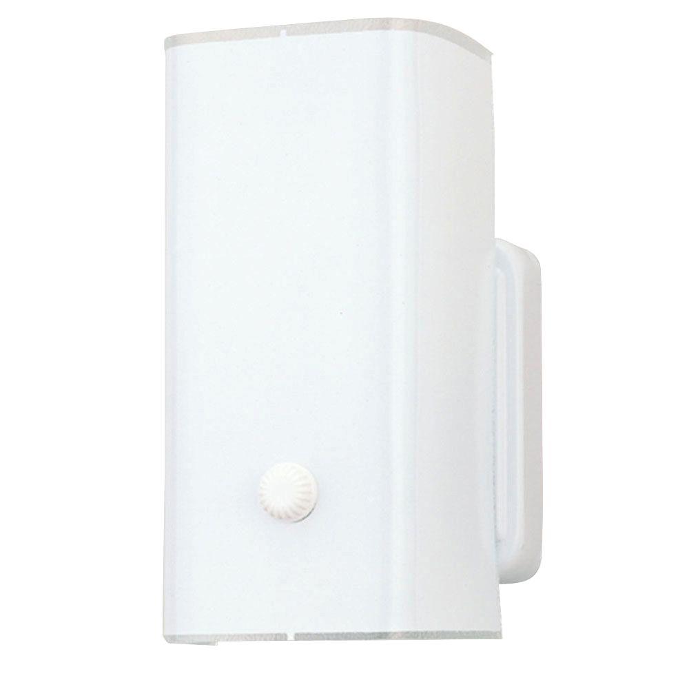 Sconces Lighting The Home Depot 1 Light White Base Interior Wall Fixture With Ceramic Glass