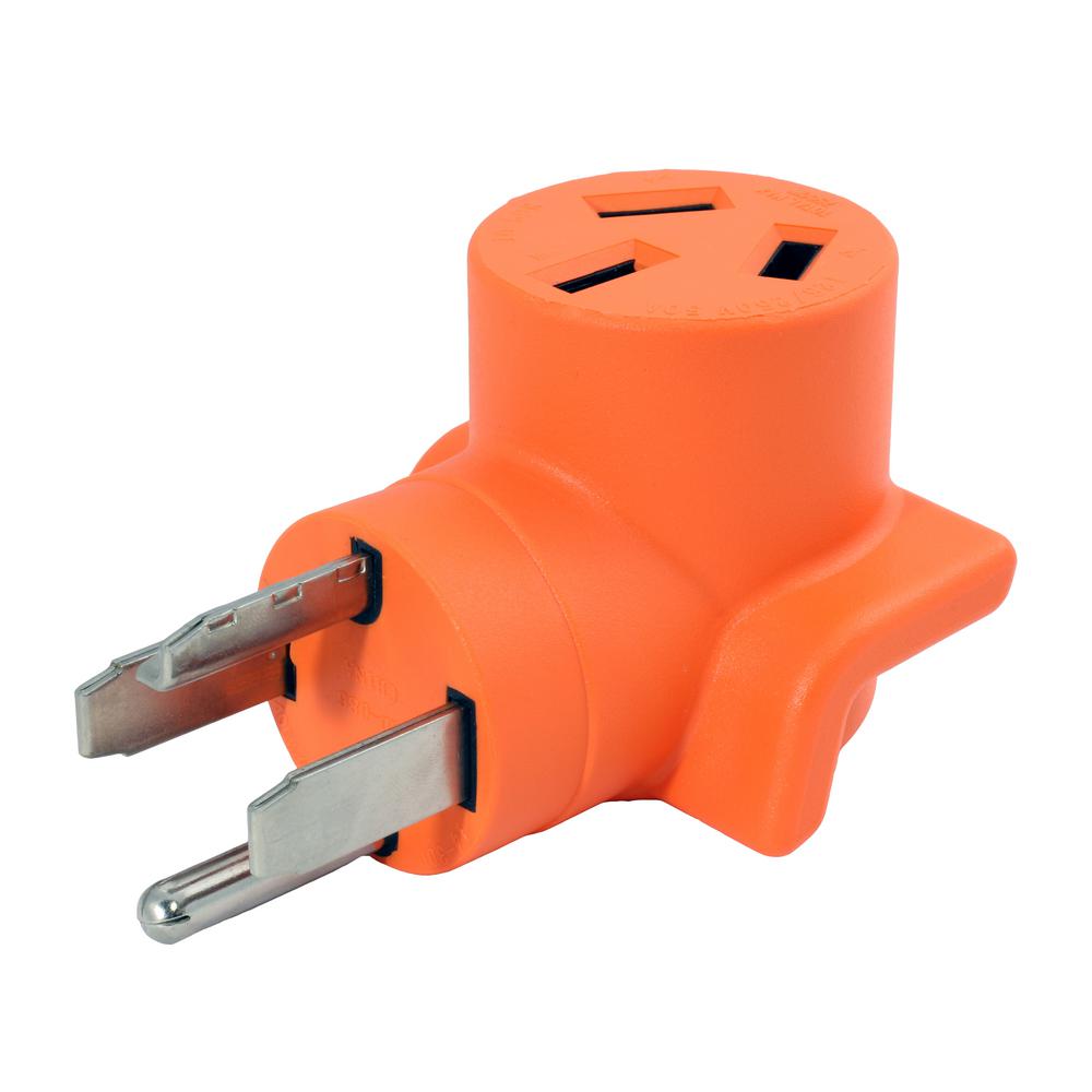 AC WORKS 30 Amp 4-Prong 14-30P Dryer Plug to 10-50R 50 Amp 125/250-Volt Welder... by AC WORKS