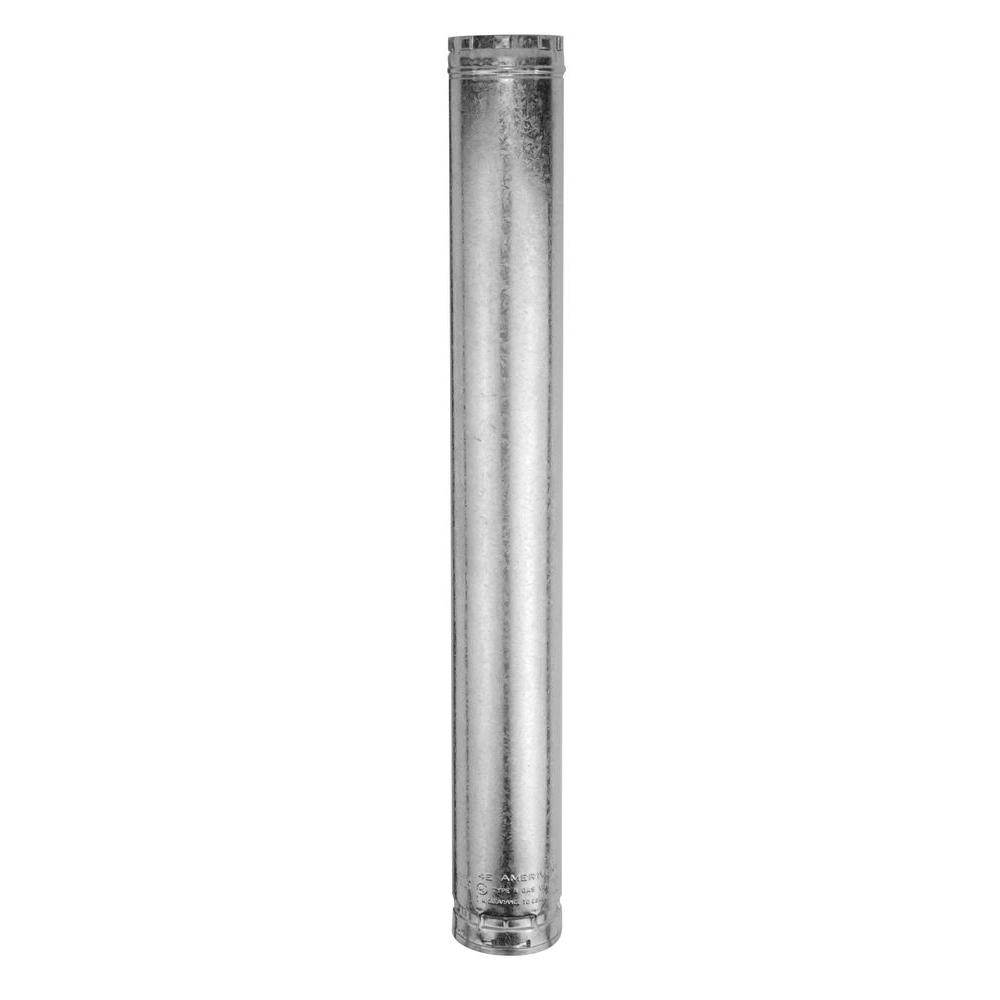 American Metal Products 6 In. X 2 Ft. Round Type B Gas Vent Pipe-6E24 ...