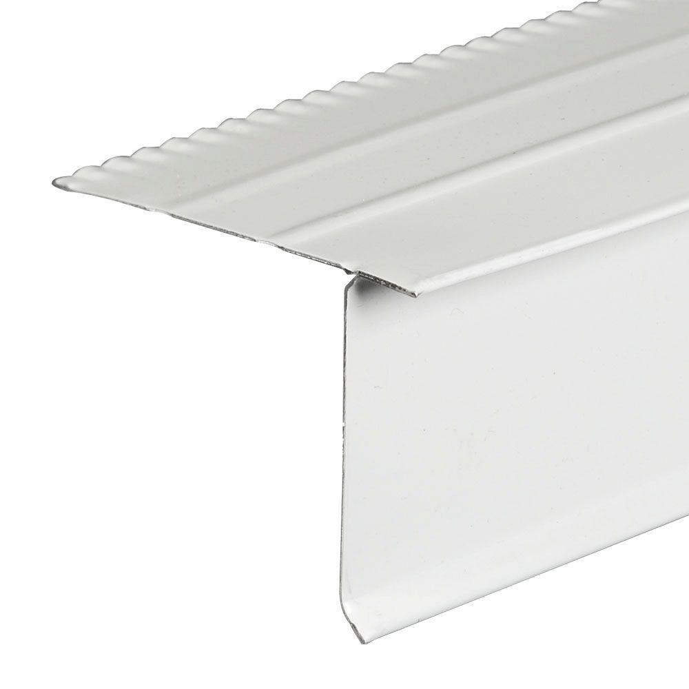 Amerimax Home Products F5 1/2 S White Aluminum Drip Edge Flashing5511600120 The Home Depot
