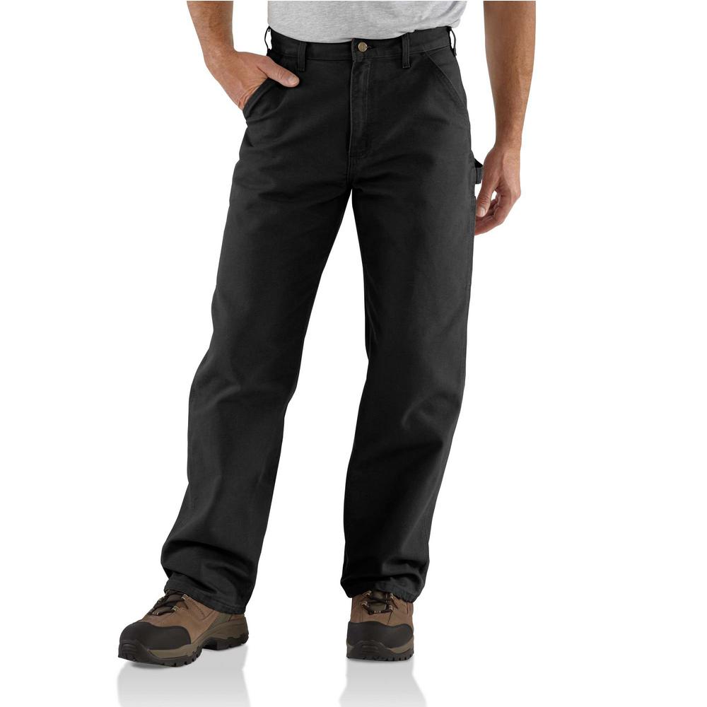mens black utility trousers