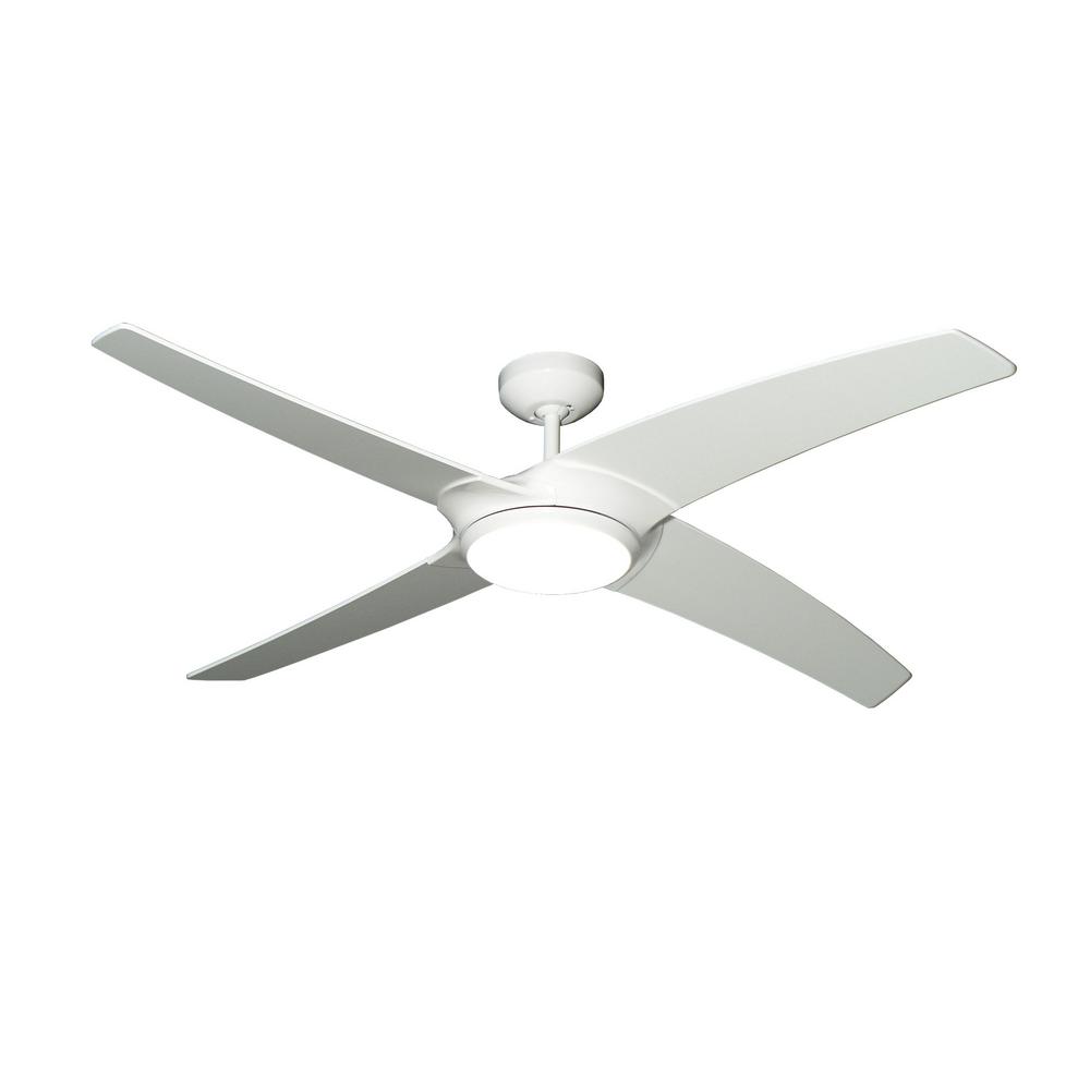 Troposair Starfire 56 In Pure White Ceiling Fan With Led Light