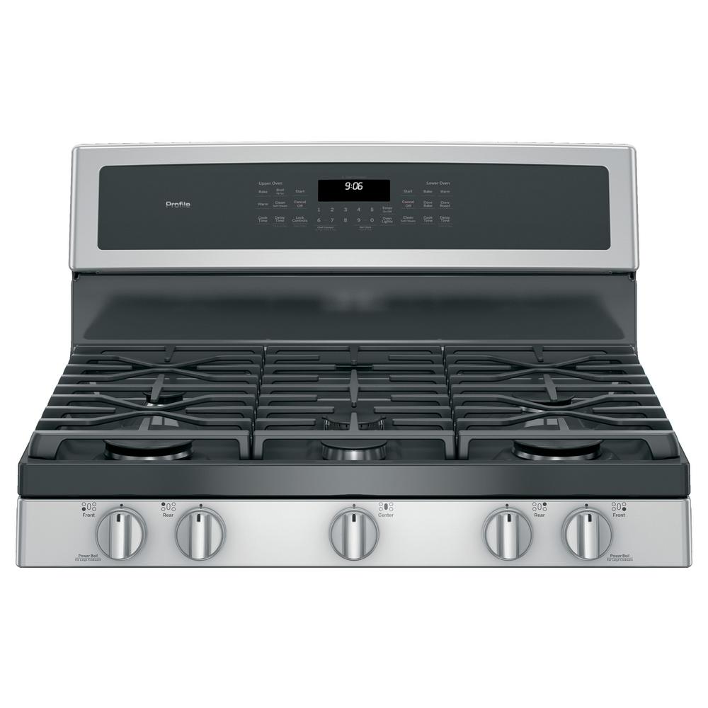 Ge Profile 30 In 6 8 Cu Ft Double Oven Gas Range With Self 6 8 Cu Ft Double Oven Gas Range