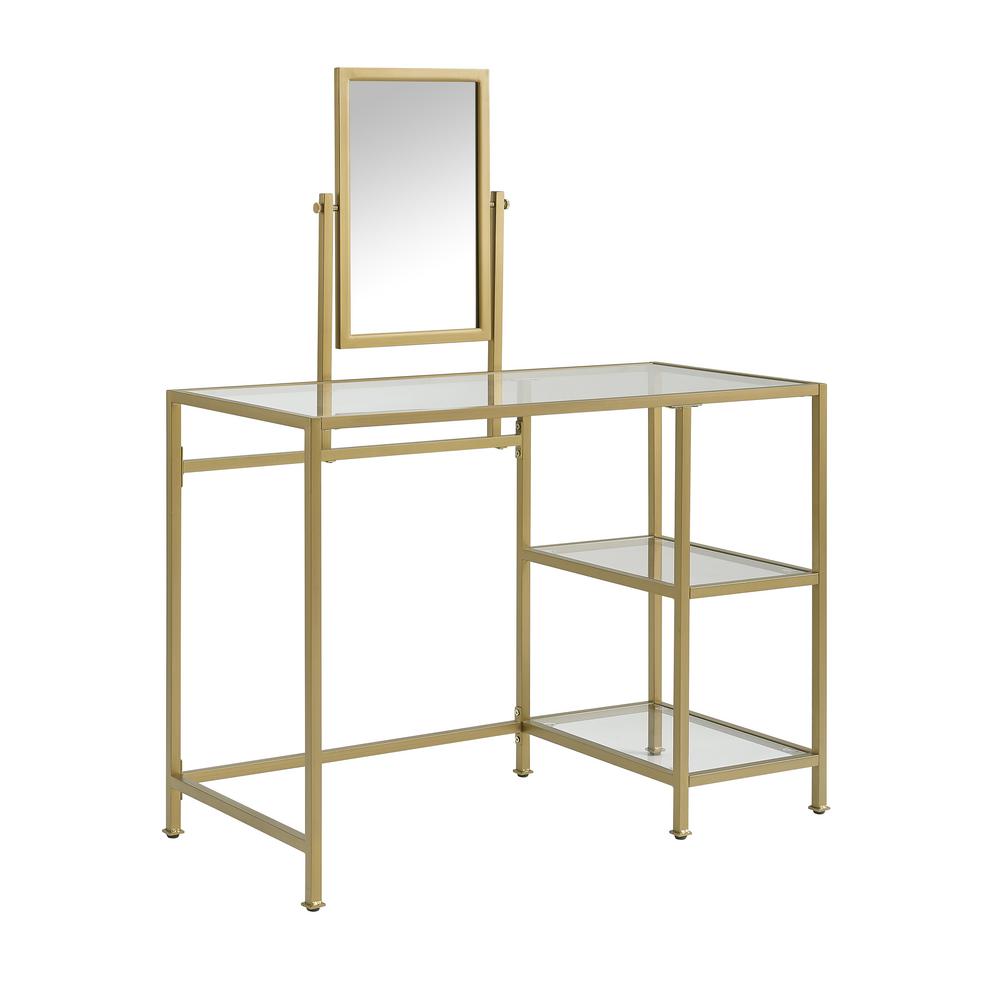 Gold Makeup Vanities Bedroom Furniture The Home Depot
