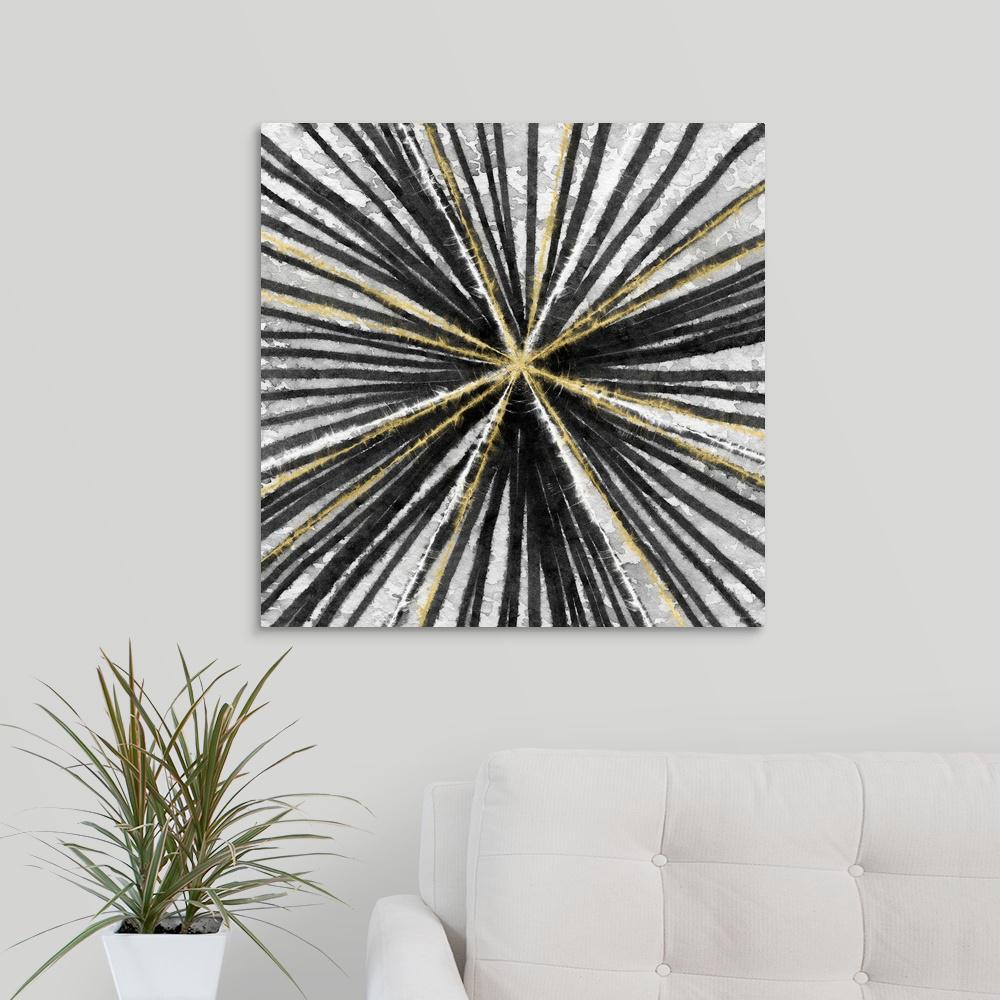 Greatbigcanvas Black And Gold By Linda Woods Canvas Wall Art 2452874 24 24x24 The Home Depot