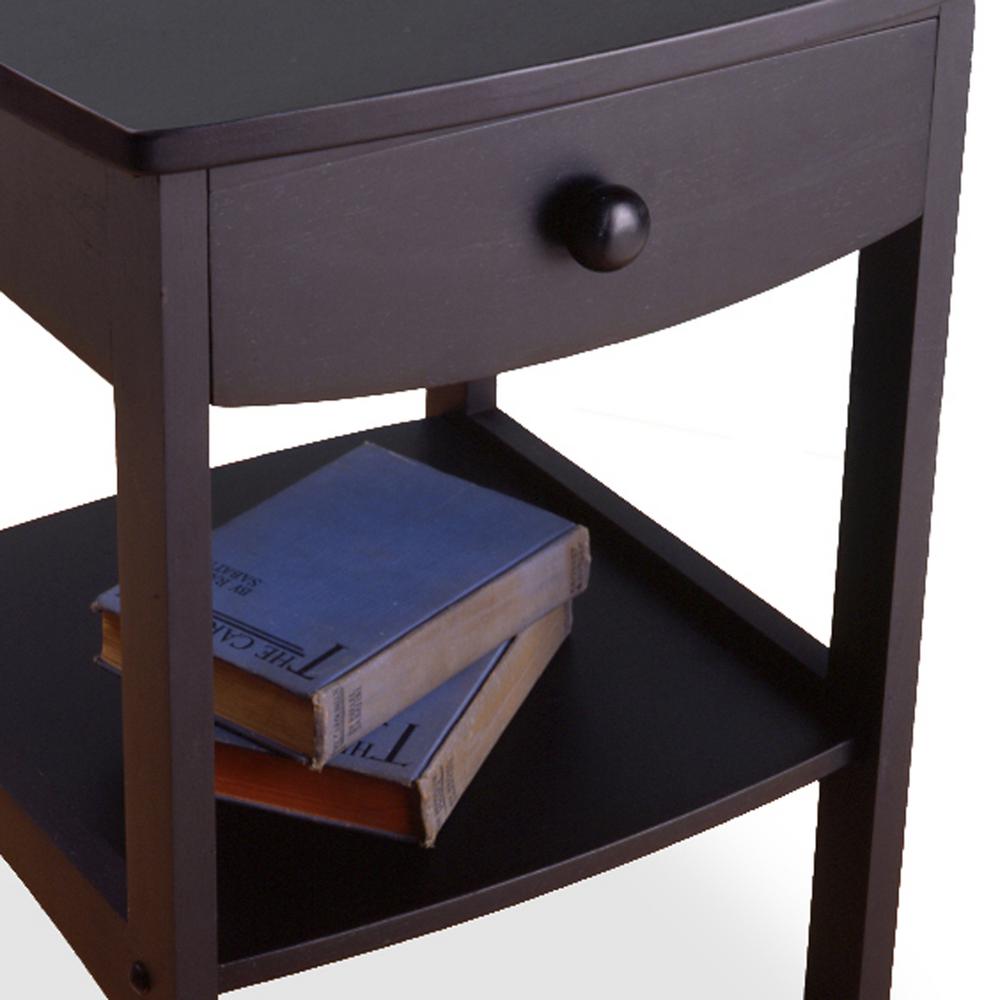 Winsome Claire Accent Table Black Finish 20218 The Home Depot