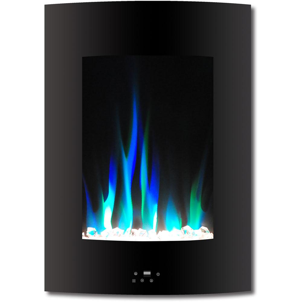 Classic Flame Felicity 47 In Wall Mount Infrared Electric Fireplace Vertical Electric Fireplace In Black With Multi Color Flame And