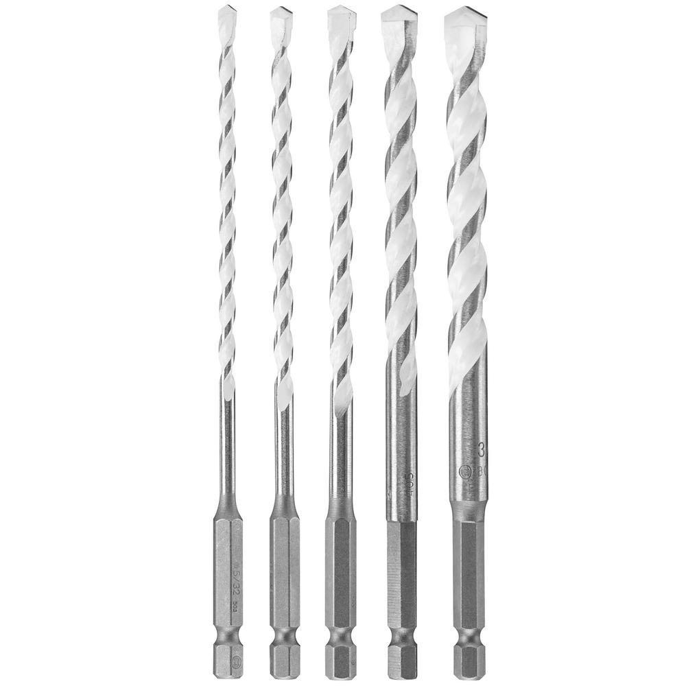 Bosch MultiPurpose Carbide Drill Bits for Drilling Tile, Masonry, Wood