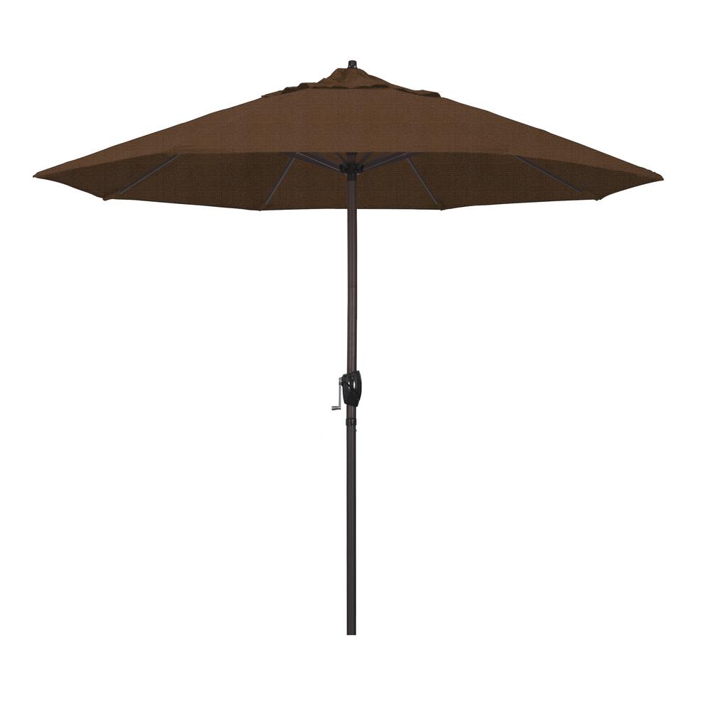 California Umbrella 9 Ft Aluminum Auto Tilt Patio Umbrella In Navy Blue Olefin Ata908117 F09 The Home Depot