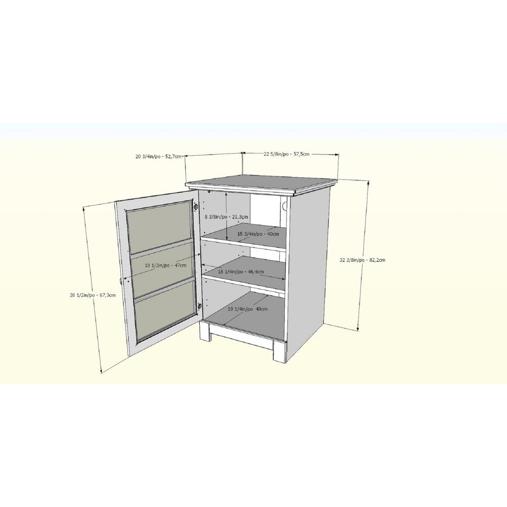 Nexera Pinnacle Black 1 Door Audio Tower 101706 The Home Depot