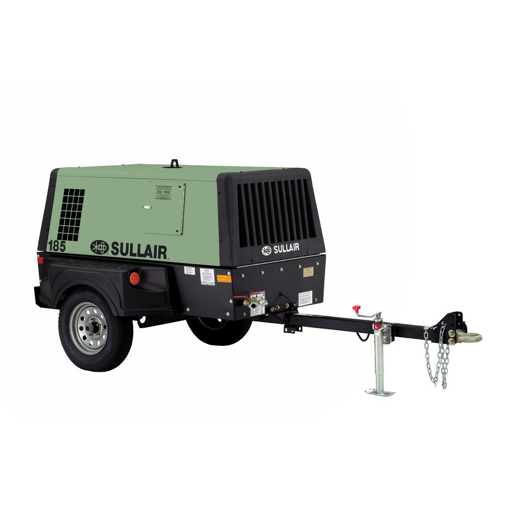 Sullair 185 Gal. Tow-able Diesel Compressor - Cold Weather Package For Sale