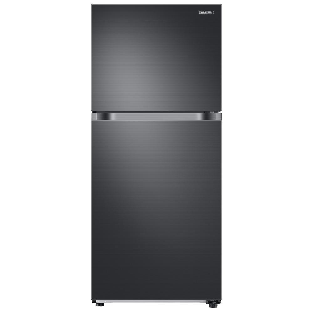 Samsung 17.6 cu. ft. Top Freezer Refrigerator with FlexZone in Fingerprint Resistant Black Stainless, Energy Star, Ice Maker