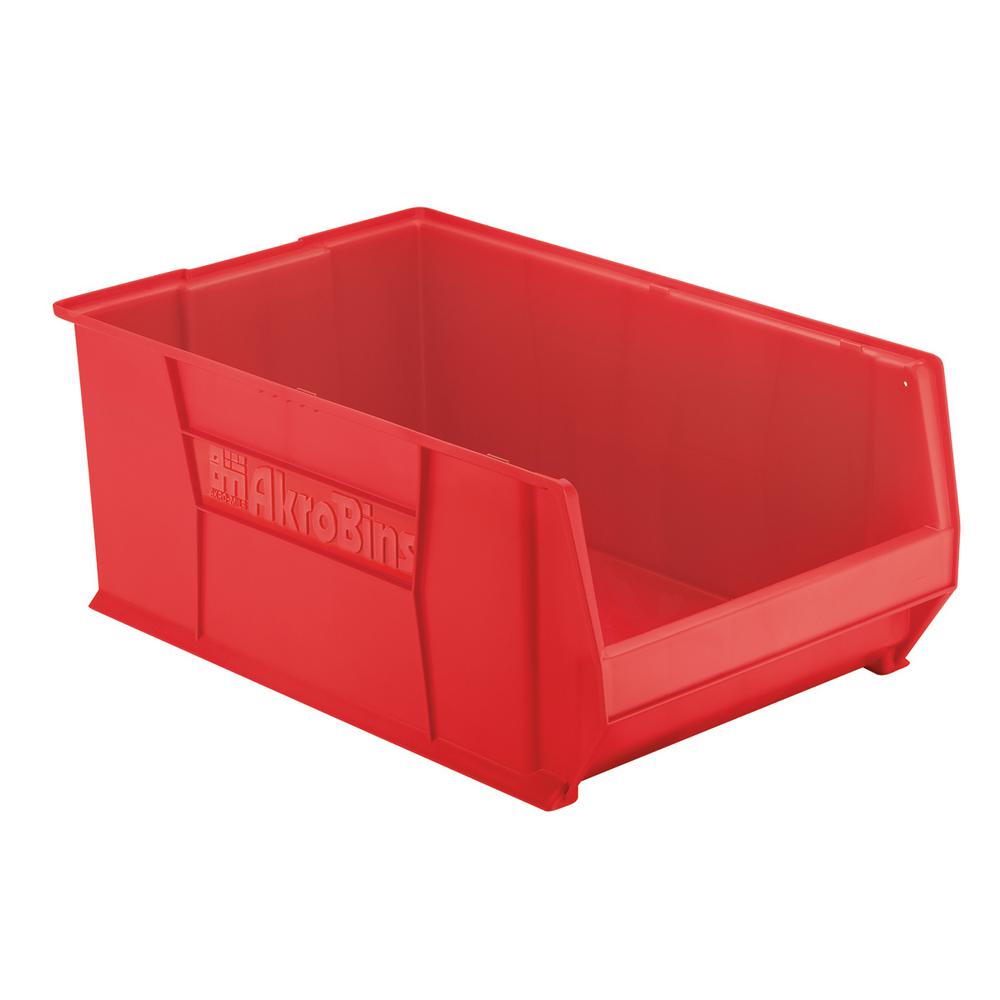 15-Inch by 5-Inch by 5-Inch Blue Akro-Mils 30234 Plastic Storage Stacking Hanging Akro Bin 12-Pack