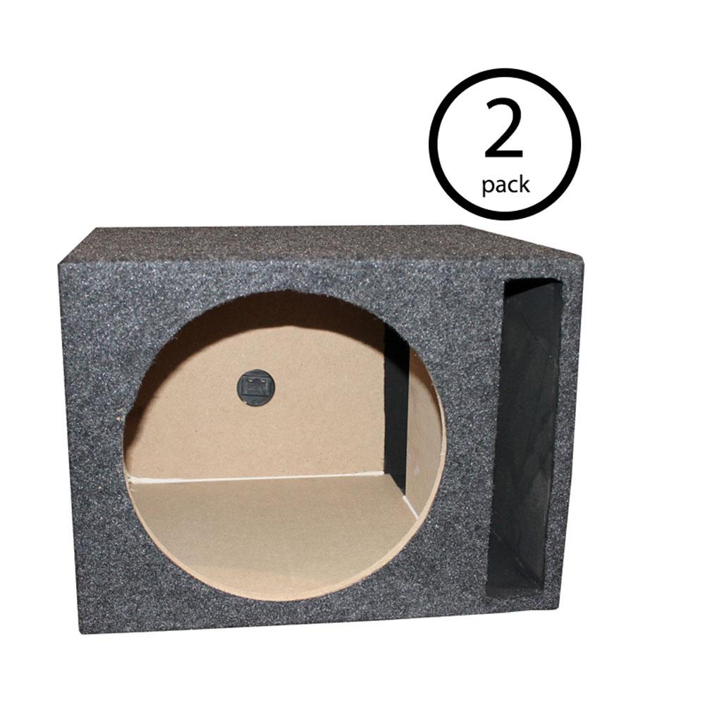 Single 12 in. Vented Slot Ported Empty Subwoofer Enclosure (2Pack)2 x