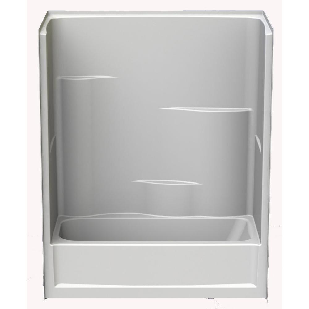 Aquatic Everyday 60 In X 30 72 1 Piece Direct To Stud Bath And Shower Kit With Left Hand Drain White 260330spcl Wh The Home Depot - 1 Piece Fiberglass Tub Shower Aquatic Everyday 60 In X 30 72 1 Piece Direct To Stud Bath And Shower Kit With Left Hand Drain White 260330spcl Wh The Home Depot - 1 Piece Fiberglass Tub Shower