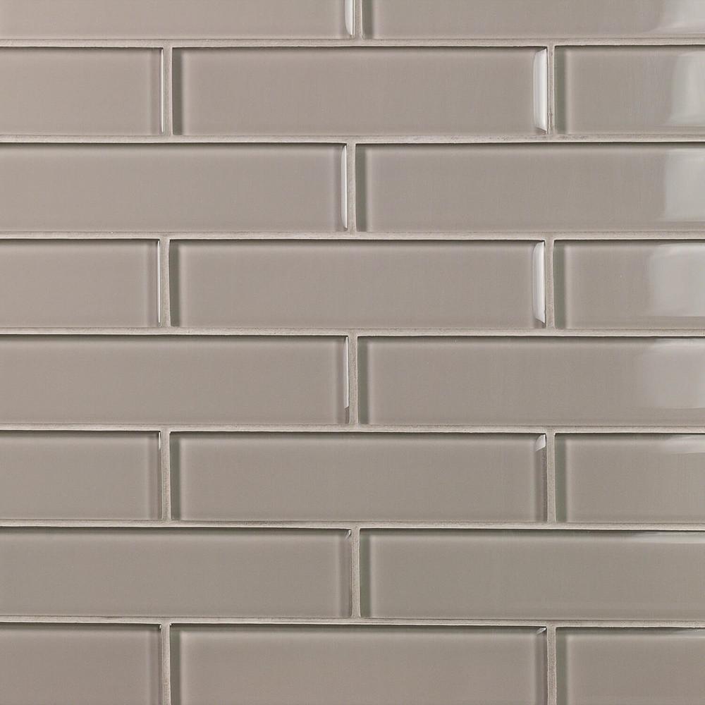 Ivy Hill Tile Contempo Taupe 2 in. x 8 in. x 8mm Polished Glass Floor