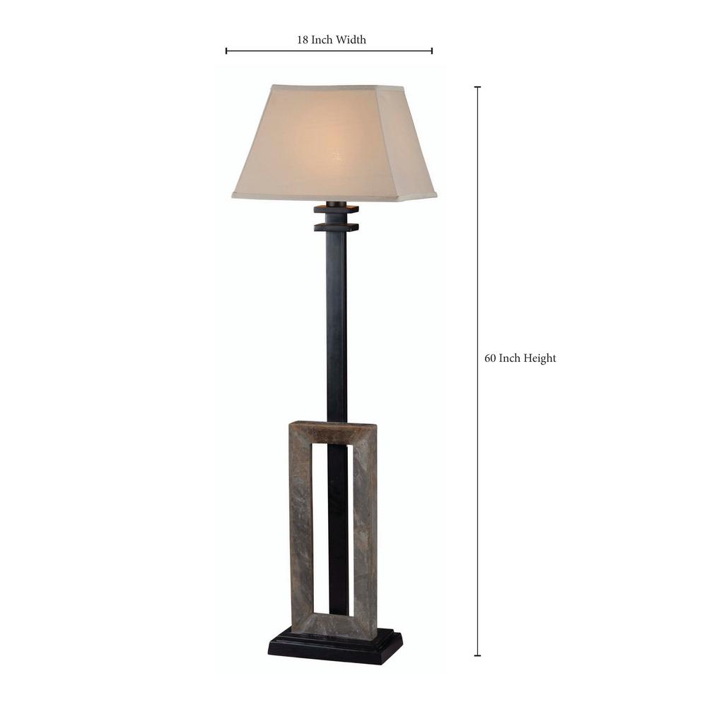 Kenroy Home Egress 60 In Natural Slate Outdoor Floor Lamp 30516sl Natural Slate Outdoor Floor Lamp