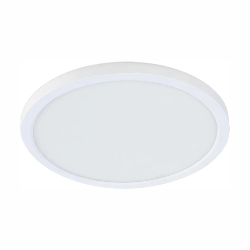 Commercial Electric 6 In J Box 12 Watt Dimmable White Integrated Led Round Flat Panel Ceiling Flush Mount Light With Color Changing Cct