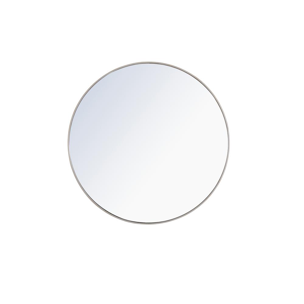 Large Round Black Modern Mirror (42 In. H X 42 In. W)-wm8088black - The 