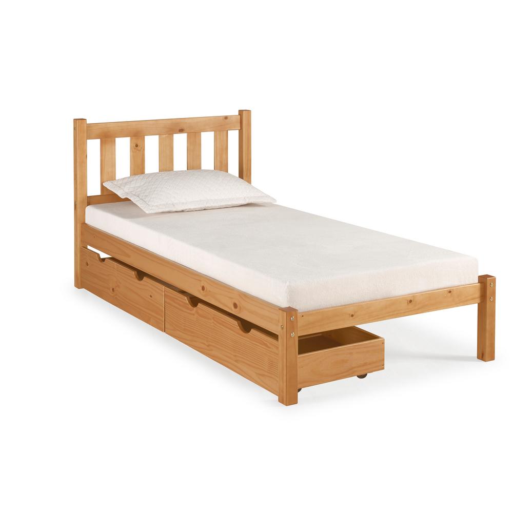 Alaterre Furniture Poppy Cinnamon Twin Bed With Storage Drawers