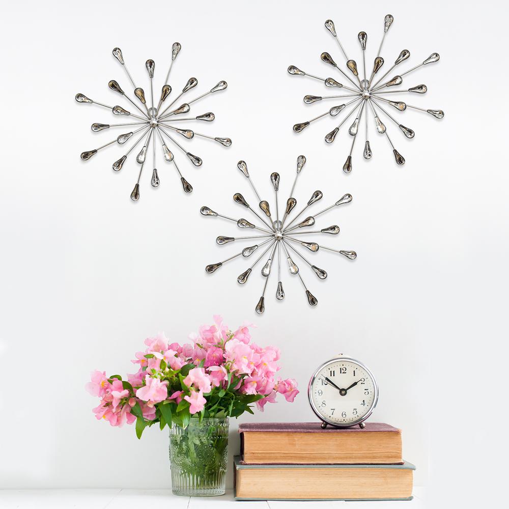 Acrylic Burst Wall Decor Set Of 3 S02380 The Home Depot Acrylic Burst Wall Decor Set Of 3