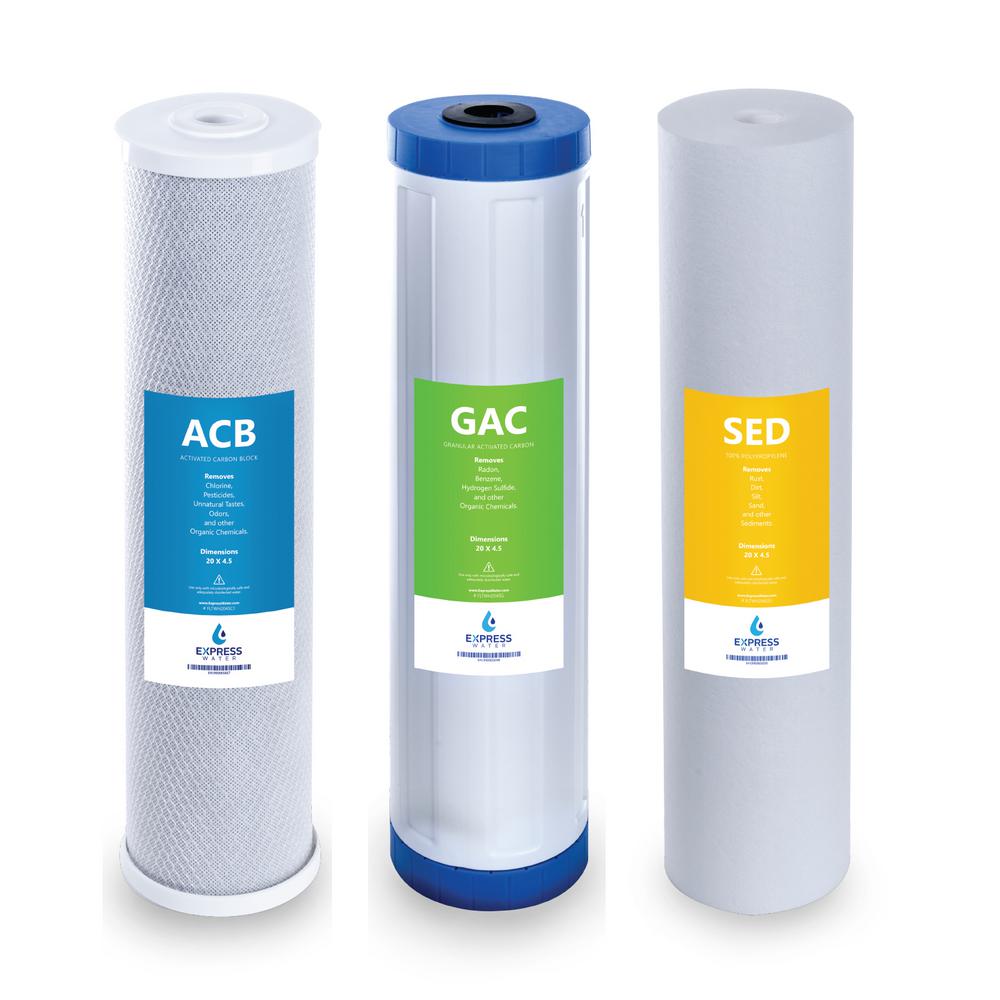 Express Water Whole House Water Filter Set 3 Stage Filtration