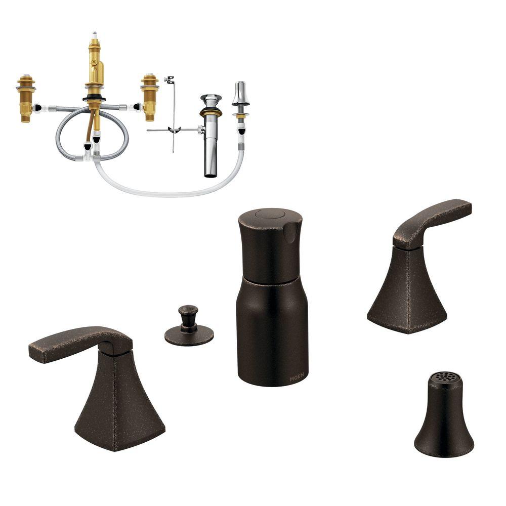 MOEN Voss 2Handle Bidet Faucet Trim Kit with Valve in Oil Rubbed