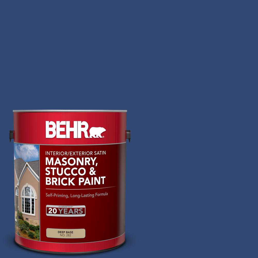 BEHR 1 gal. SH580 Navy Blue Satin Interior/Exterior