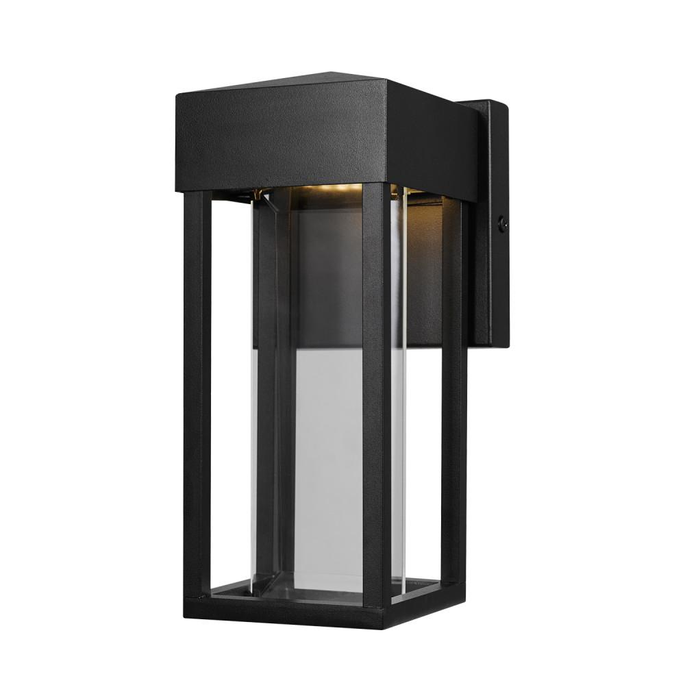 Globe Electric Bowie 10Watt Matte Black Outdoor Integrated LED Wall