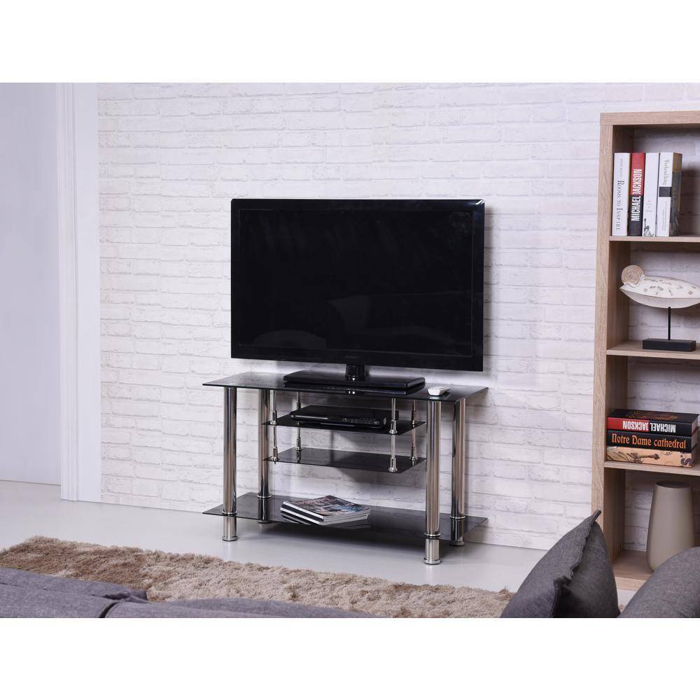 Glass Tv Stands Living Room Furniture The Home Depot - Glass Tv Console Glass Tv Stands Living Room Furniture The Home Depot - Glass Tv Console