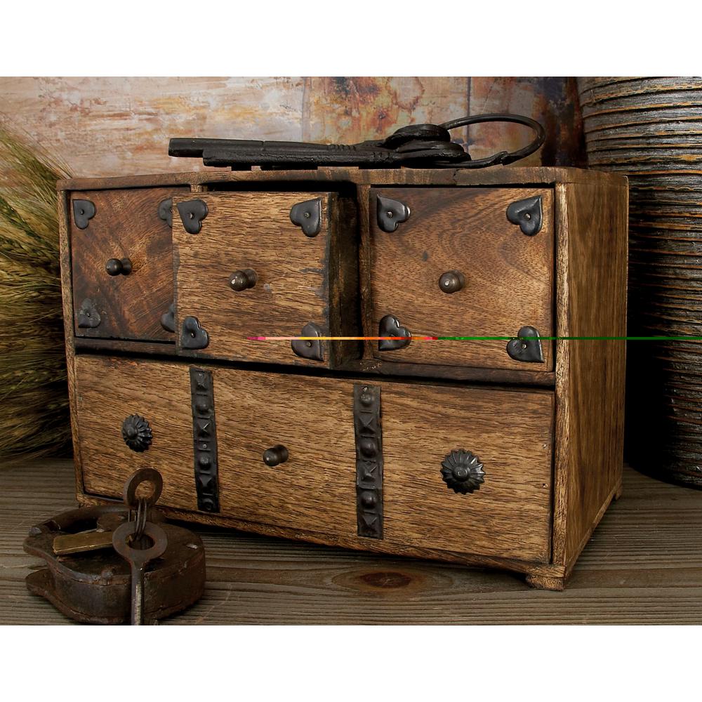 11 in. x 8 in. New Traditional Wooden Chest Box-14427 - The Home Depot