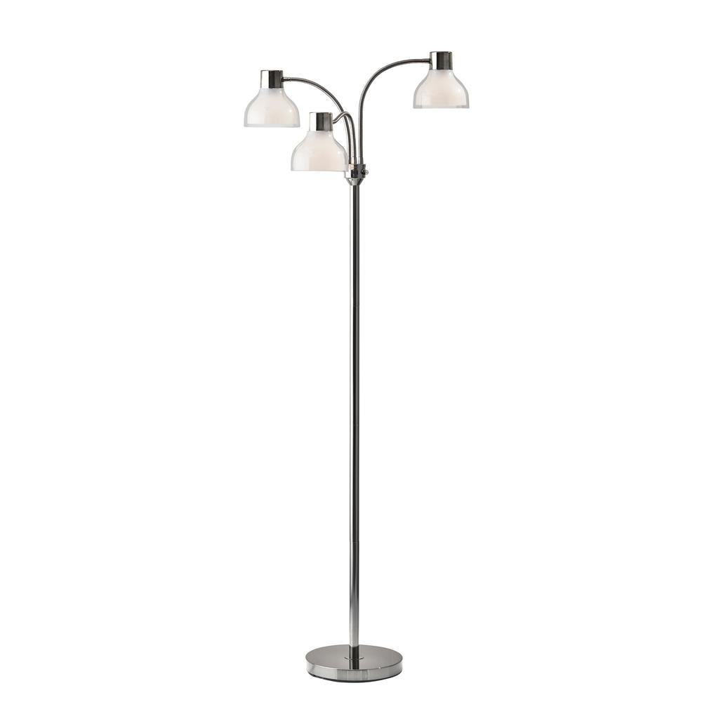 Modern Floor Lamps The Home Depot Polished Nickel Floor Lamp