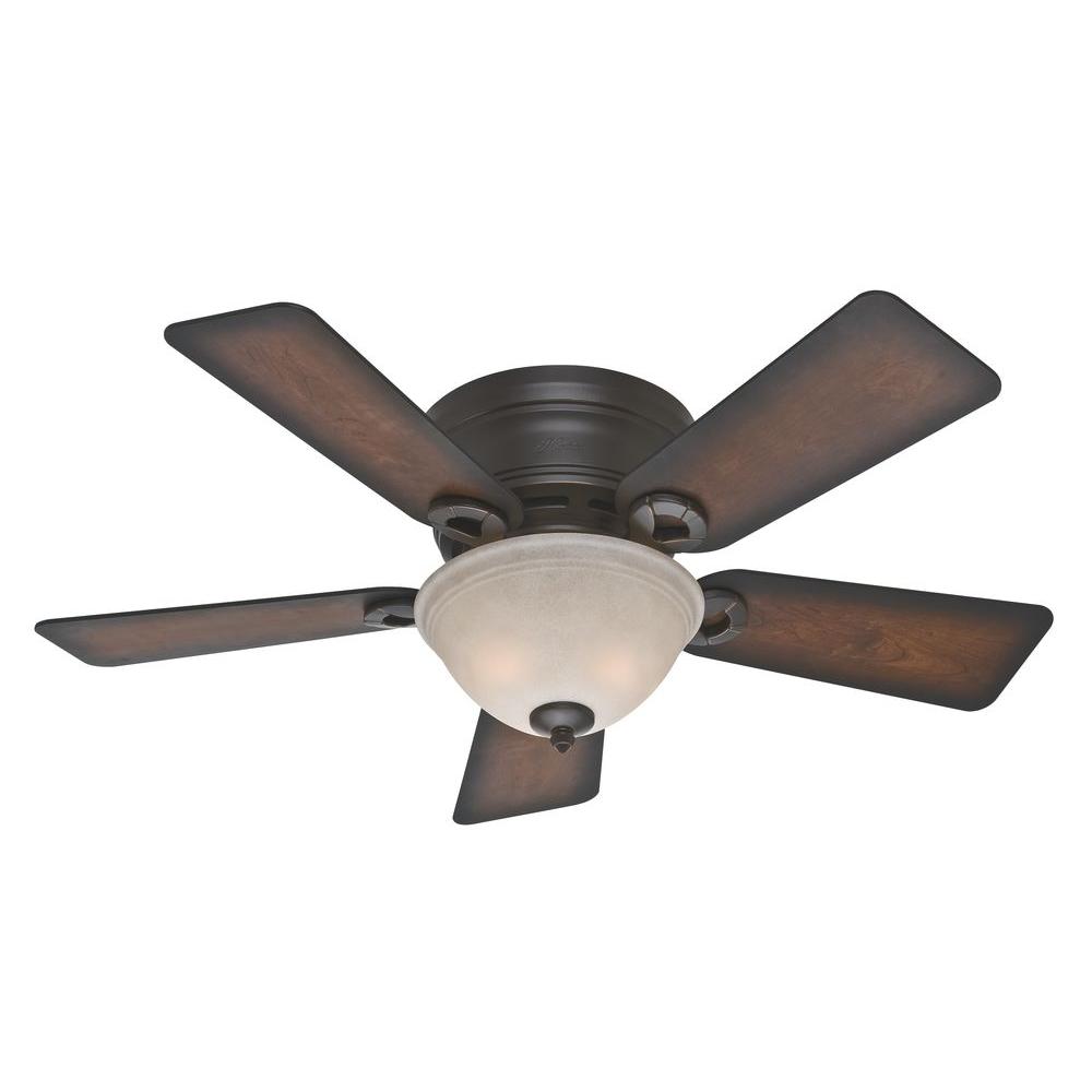 Hunter Conroy 42 In Indoor Onyx Bengal Bronze Low Profile Ceiling Fan With Light Kit