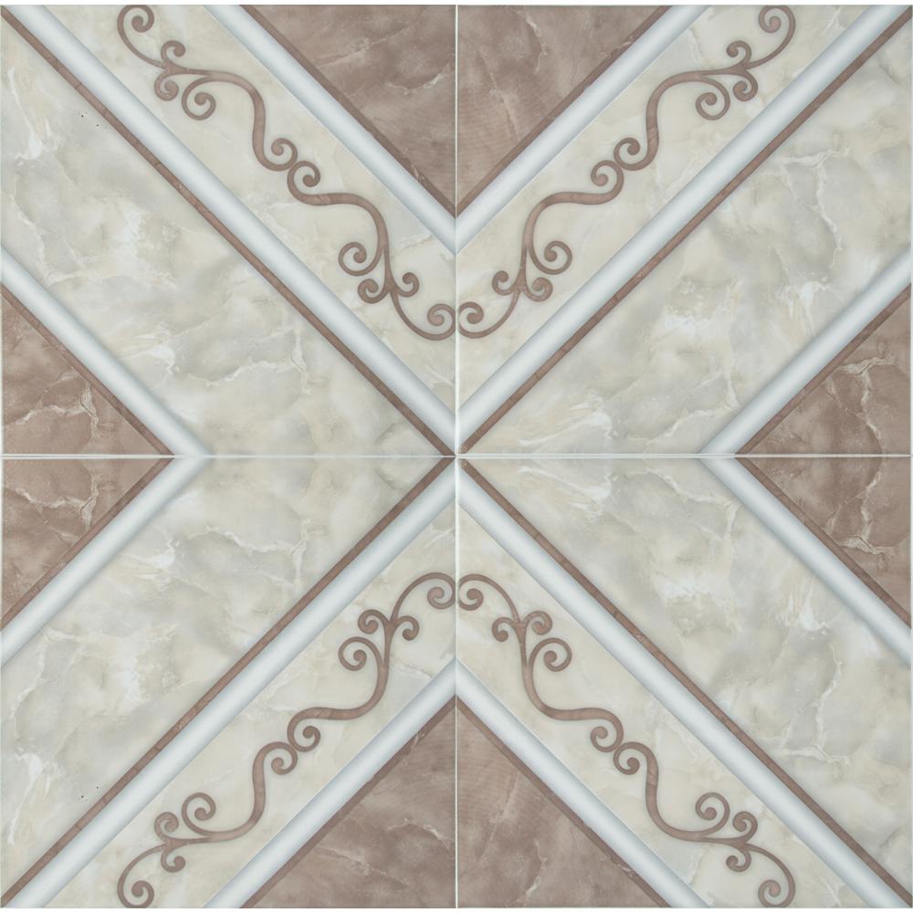 MSI 17 in. x 17 in. Ferrara Marron Matte Ceramic Floor and Wall Tile