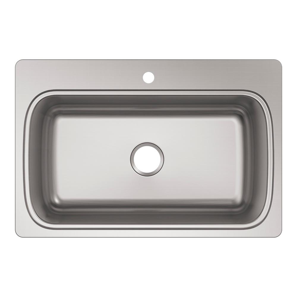 Kohler Verse Drop In Stainless Steel 33 In 1 Hole Single Bowl