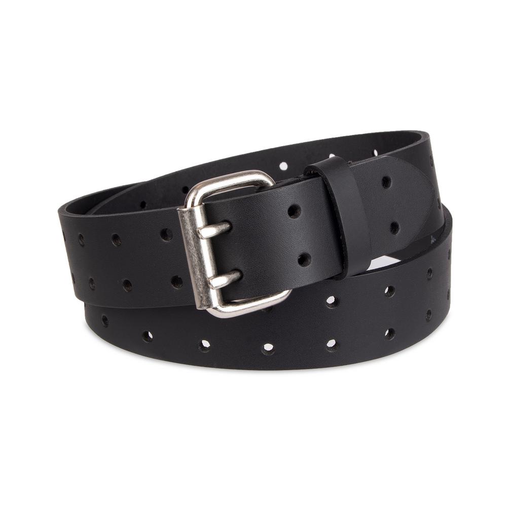 mens casual black leather belt